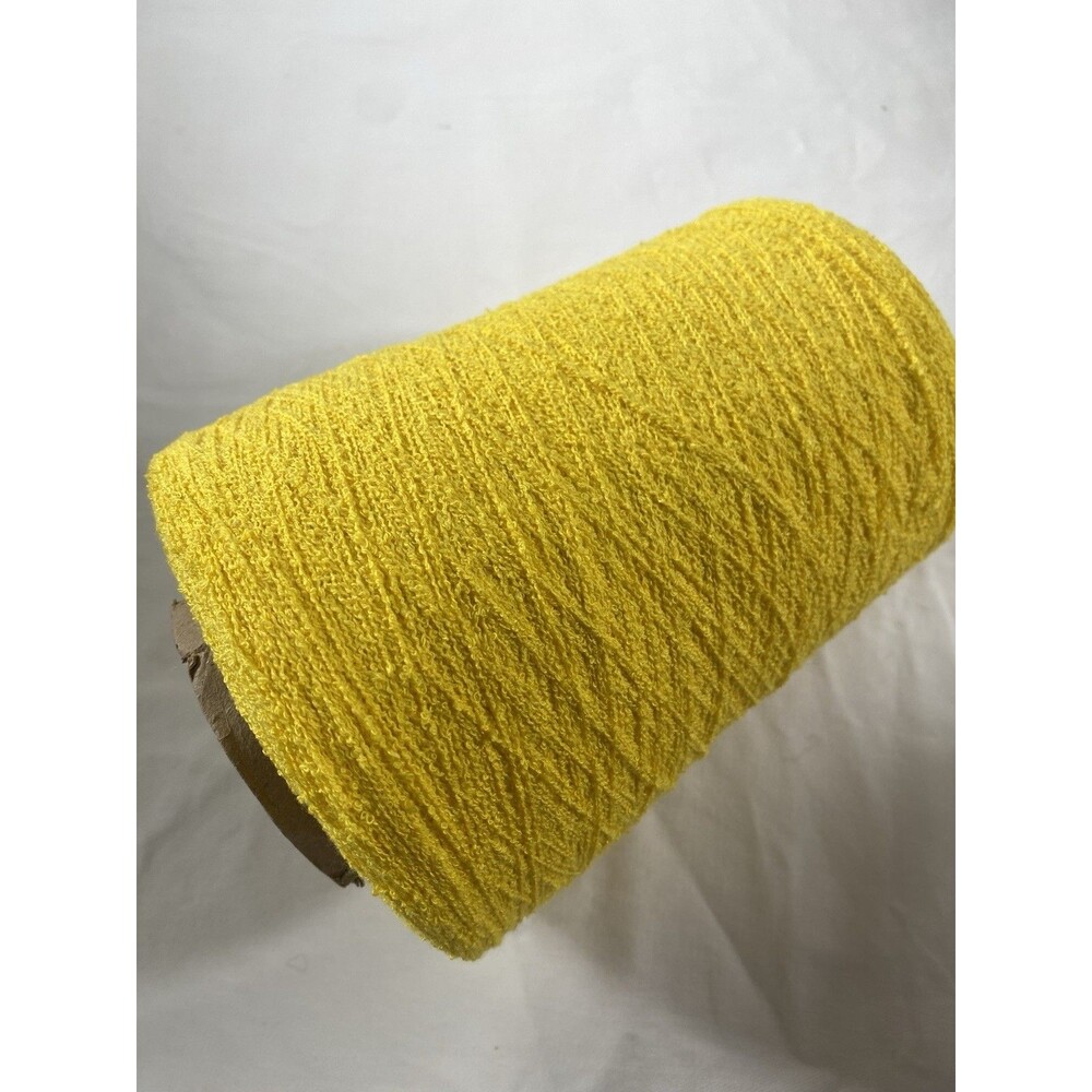 Cone Yarn Spool Yarn Yellow Boucle 500g Net Weight #789